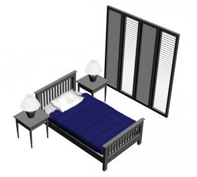 Modelli 3D da camera da letto