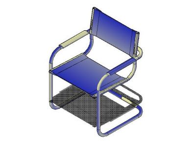 Cadeira de design 01 3d dwg