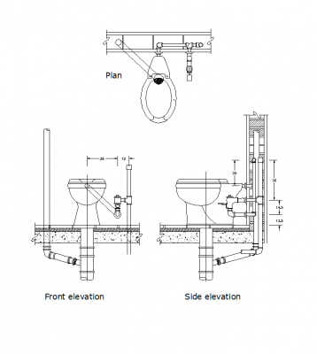 Toilet pipe connections
