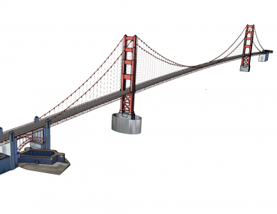 Golden Gate Bridge modelo de esboço