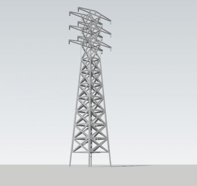 架空电力线路SketchUp模型