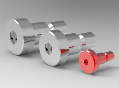Autodesk Inventor 3D CAD Model of Steel Cylinder Head Shoulder Bolt-m5-L8