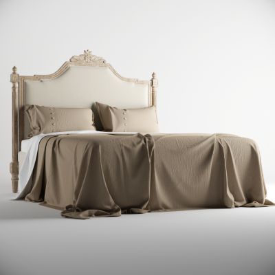 Classic Double bed with brown Duvet