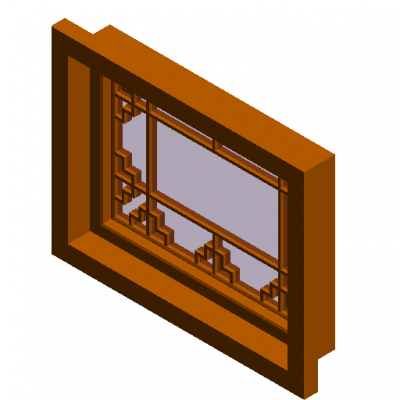 Casement window (inside casement, bottom-hung window) revit family