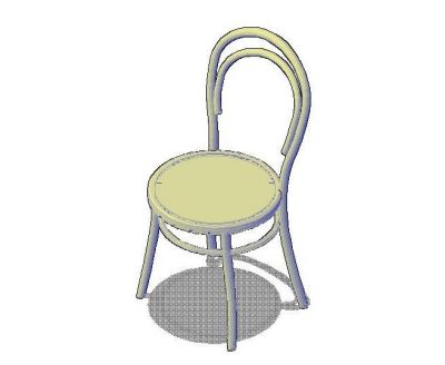 Circular Dining Chair 3d dwg 
