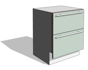 Modello Revit del frigorifero a basso livello integrato