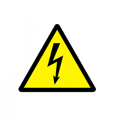 Elektrische Warnzeichen CAD Block