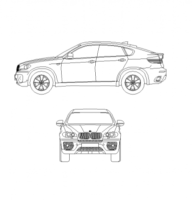 BMW X6 CAD drawing