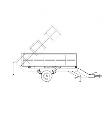 Tipping trailer CAD drawing