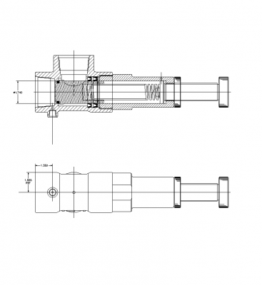 Válvula de alívio de pressão desenho CAD