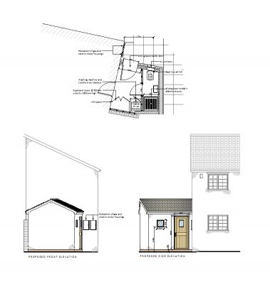 Porch extension CAD drawing