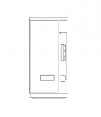 Торговый автомат высота CAD чертеж