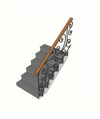 Modello di abbozzo di scale decorato