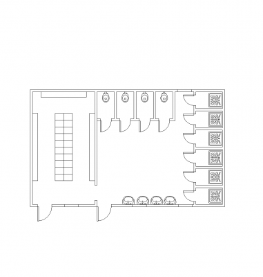 Modelo portátil de CAD de bloco de chuveiro e vaso sanitário