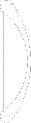 149mm Length Modern Cabinet Knob Rear Elevation dwg Drawing