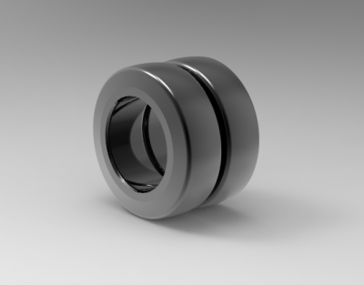 Autodesk Inventor ipt file 3D CAD Model of  polyurethane tread bands Ø (mm)160	 W(mm)50	Load cap. at 4 km/h 650	        Load cap. at 10 km/h 250