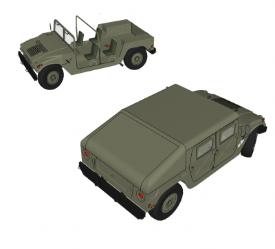 SketchUp блок Humvee