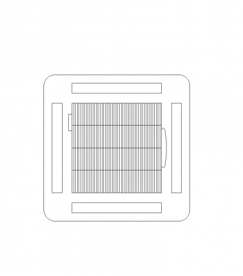 Bloco CAD de cassete de ar condicionado