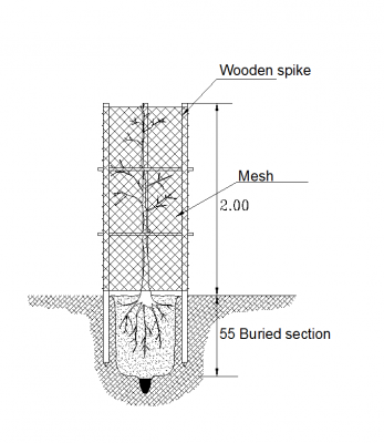 Detalhes da CAD da proteção da árvore
