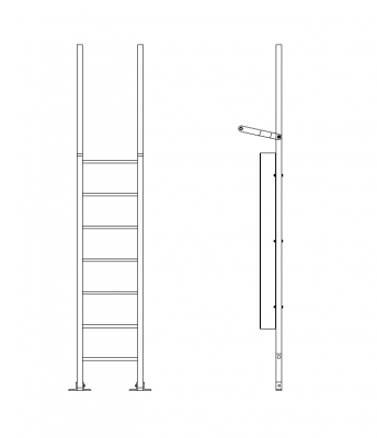 Tank ladder CAD block