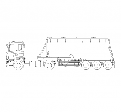 Грузовой грузовой автомобиль CAD блок