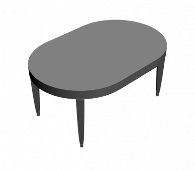 Oval table 3ds max model