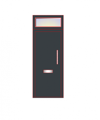 Композитный передняя дверь блок CAD