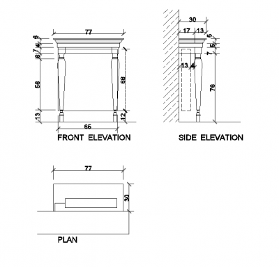 Radiator cover CAD drawing