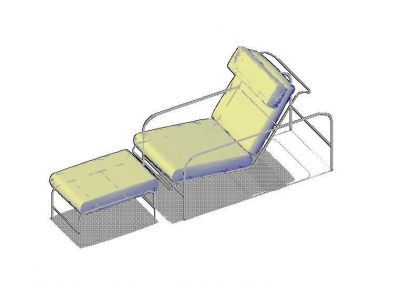 寝椅子2 3D DWG