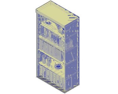 Bibliothèque avec Livres CAO 3D dwg