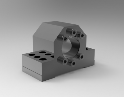 Solid-works 3D CAD Model of Housings for flange nuts,   D1=40	D=29,7	10,5	D3=108	B=51	E=16