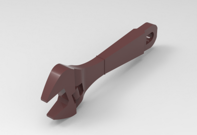 Autodesk Inventor ipt file 3D CAD Model of   Sheathed adjustable wrenches: A(mm)=34	B(mm)=34	C(mm)=80	D(mm)=25		L(mm)=310	Mass(kg)=189.5	 