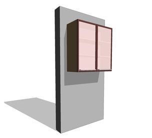Double Wall Cabinet Revit family 