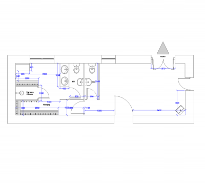 Small pool change rooms design dwg drawing