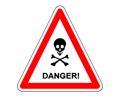 Danger sign dwg Bloque CAD