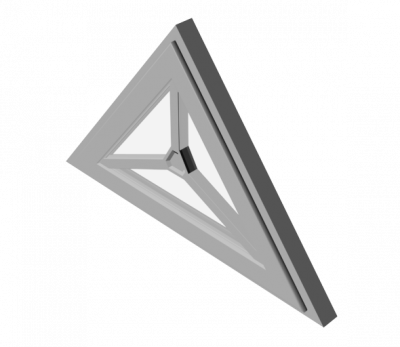 Треугольные окна 3ds Max модель