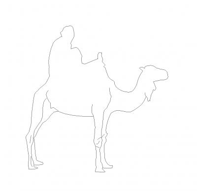 Bloc CAD d'élévation de chameau