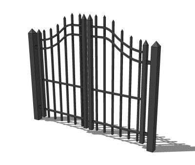 Gewölbte Security Gate SketchUp-Modell