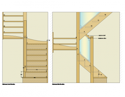 橡木楼梯设计DWG绘图