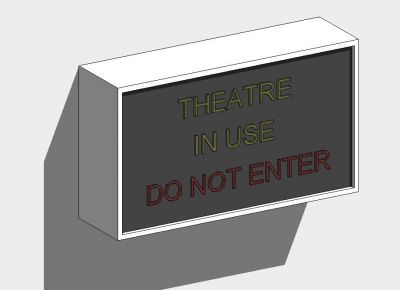 Utilisation Theatre In Use Inscription modèle Revit