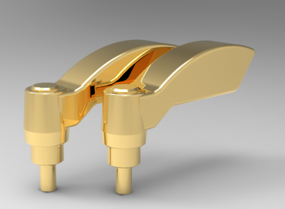 Autodesk Inventor ipt file 3D CAD Model of Clamp Lever, Thread size=M5	D [mm]=10