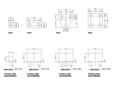 Tapas de pila DWG CAD blocks
