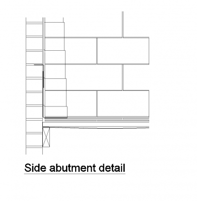 Side abutment detail DWG CAD 