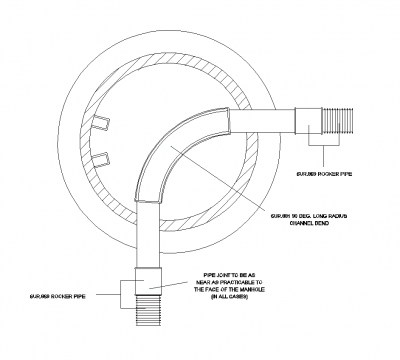 Manhole with 90 degree channel bend DWG 