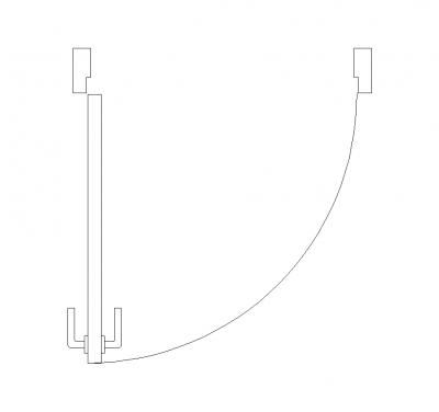 Vista del plano de la puerta de 762 mm