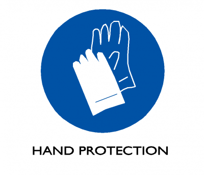 Símbolo de seguridad de protección de la mano dwg