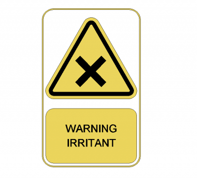 Warning irritant symbol dwg