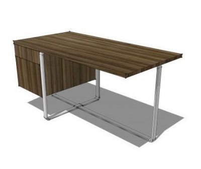 Büro-Schreibtisch mit Schubladen revit Modell