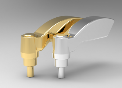 Autodesk Inventor ipt file 3D CAD Model of Clamp Lever, Thread size=M6	D [mm]=10