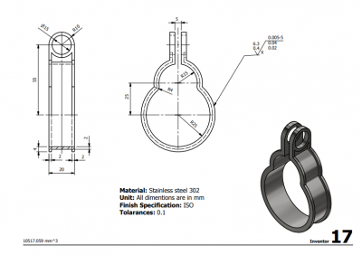 3 & 5 Axis CNC Machinable 2D CAD Drawing 17